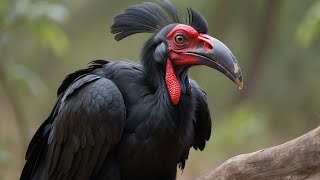 The Majestic Southern Ground Hornbill: ACloser Look #GroundHornbill #AfricanWildlife