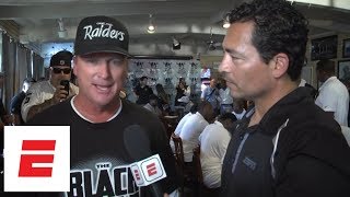 Oakland raiders head coach jon gruden speaks about his return to the
nfl, fans of silver & black, khalil mack's future, team's move las
vegas ...