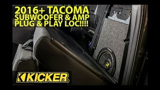 HOW TO INSTALL AMP + SUB ON A FACTORY RADIO 2016+ TACOMA plug & play well worth it