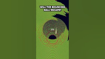 Can it escape? 🤔 #satisfyingvideo #physics #bouncingball