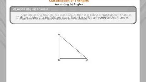 Triangles and Classification of Triangles