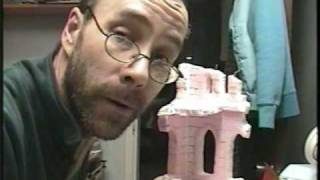 prt18 - 40K rubbled building - Rebar and coating foam prior to painting - wargame terrain