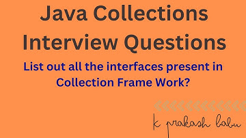 Java Collections IQ3 | List of Interfaces in Collection Frame Work