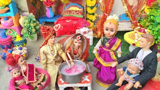 Barbie Doll All Day Routine In Indian Village/Radha Ki Kahani Part -292/Barbie Doll Bedtime Story||