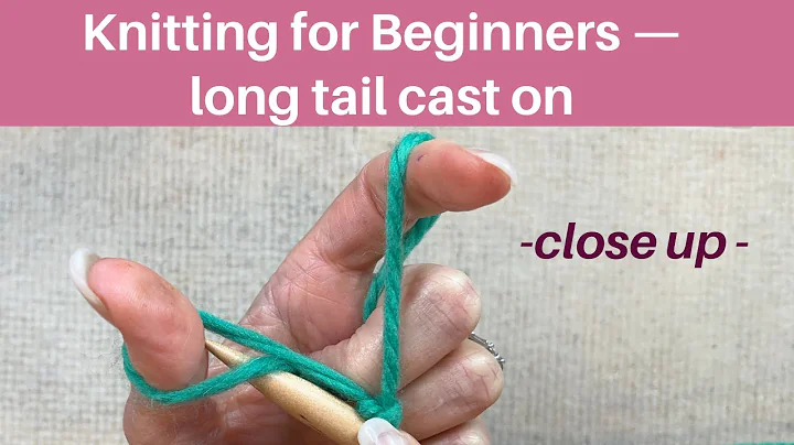 Knitting for Beginners - Long Tail Cast on - up close