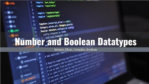 Python Tutorial For Beginners | Number and Boolean data types in Python