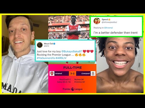 JAW DROPPING REACTIONS to ARSENAL 3-2 LIVERPOOL | MARTINELLI SAKA GOALS | NUNEZ FIRMINO GOAL