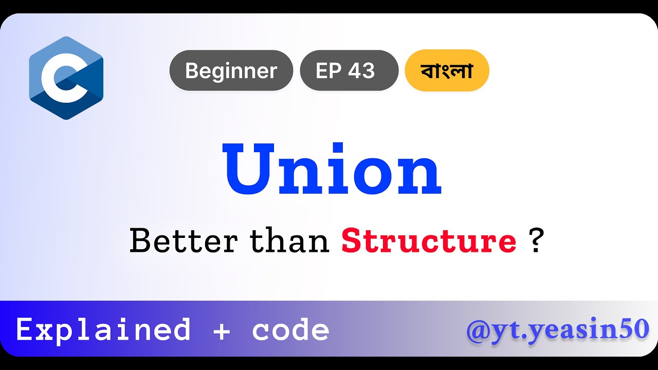 Union in C Explained | Union vs Struct with Examples | C Programming ...