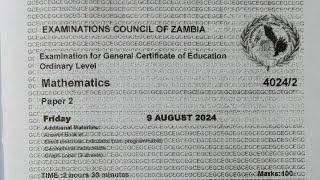 2024 GCE Maths Paper 2 Question 4(b)