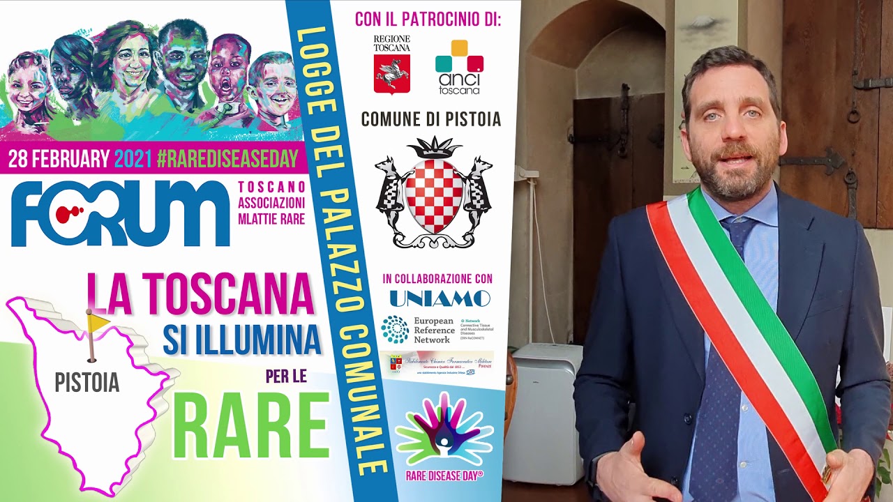 Comune di Pistoia | LA TOSCANA SI ILLLUMINA PER LE RARE -  Sindaco Alessandro Tomasi