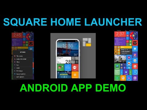 Square Home Launcher Android App Home Screen Replacement Demo