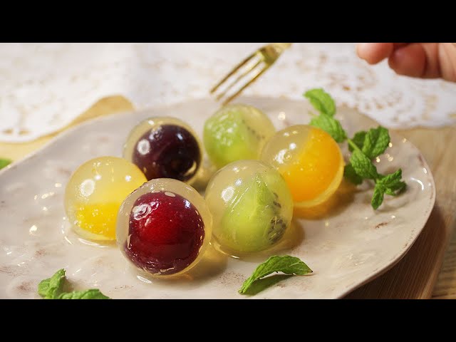 お菓子作り】シャボンフルーツ?!まんまる寒天ゼリーの九龍球（クーロン 