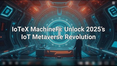 IoTeX MachineFi Explained: 2025 IoT Metaverse Insights & Early Investment Opportunities