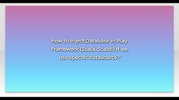 How to inject Database in Play Framework (Scala, Scaldi) if we use specific datasource?