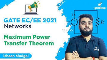 Maximum Power Transfer Theorem | Networks | GATE EE/EC 2021 | Ishaan Sir | Gradeup