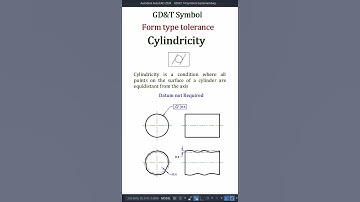 GD&T Symbol | 4_Cylindricity | Form type tolerance | #autocad #2ddrafting #drawing
