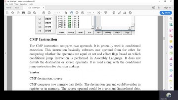 Jump Command in Microprocessor EMU8086 By Engr. Mughees Riaz