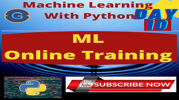 Online Certified Winter Training in Machine Learning Using Python: Class-10