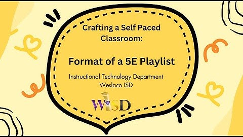 Self Paced Classroom 5E Learning Cycle Playlist