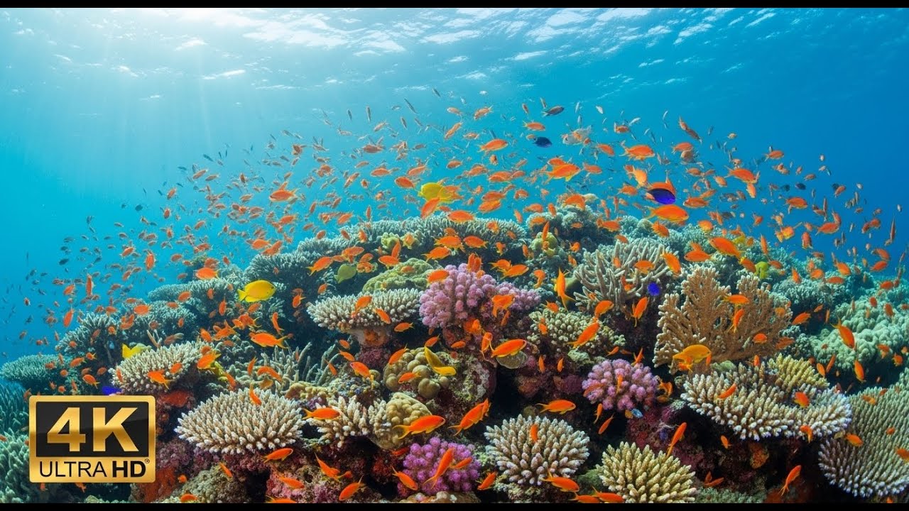 🐟 4K Aquarium Screensaver – Colorful Tropical Fish & Peaceful Ocean Ambience