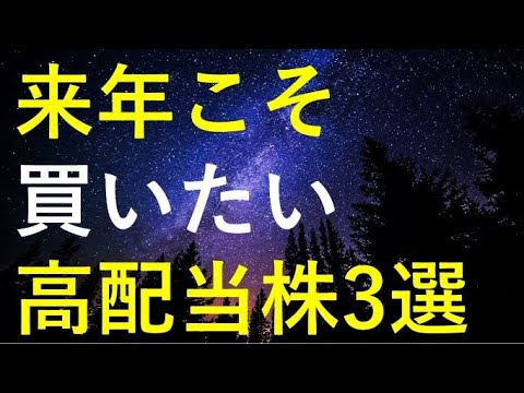 【新NISAの投資方針決定！！】来年こそは買いたい3つの高配当株