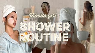 Vanilla girl shower routine