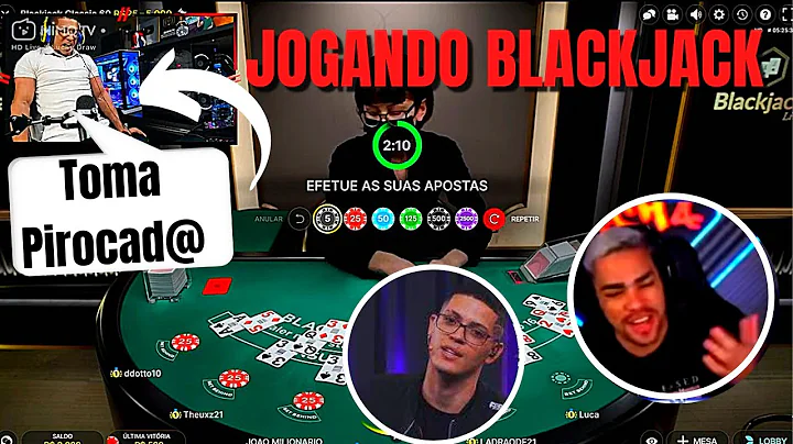 HUDSON AMORIM, CERO E RACHA JOGANDO BLACKJACK PART...