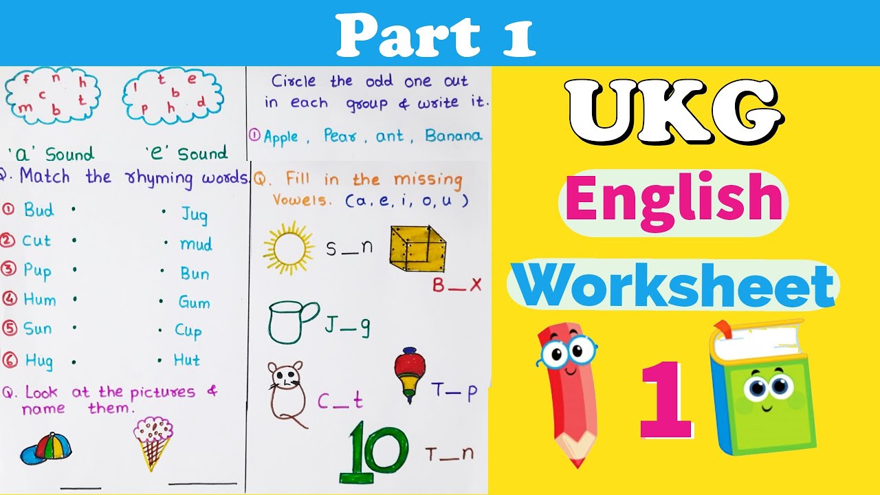 UKG English Worksheet English Worksheet UKG Class English Worksheet For UKG UKG Syllabus