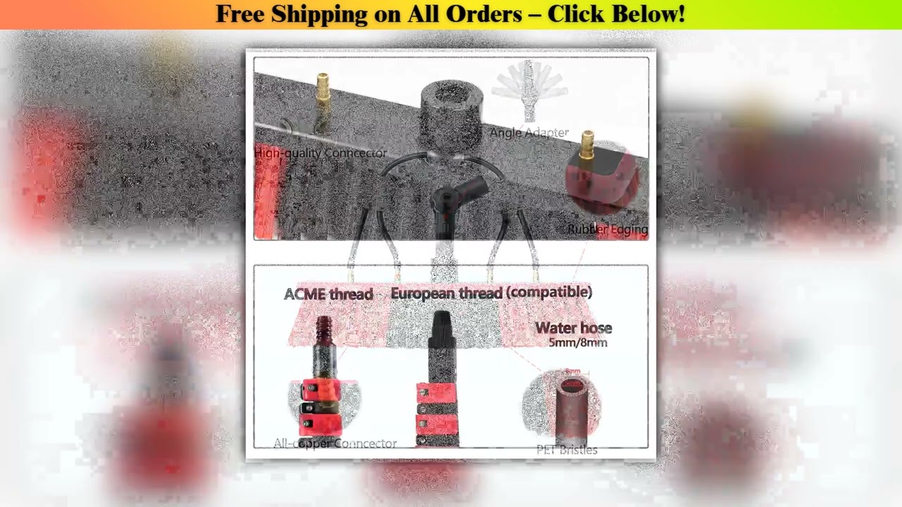 CNHOPOLE Accessory for water fed pole brush head window solar panel cleaning(without pole)