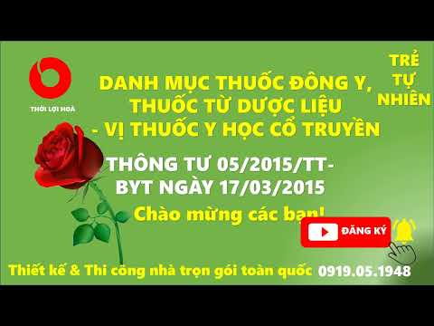 Video Danh Mục Vị Thuốc Y Học Cổ Truyền Thông Tư... - youtube