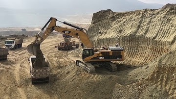 Caterpillar 385C Excavator Loading Trucks - Labrianidis Mining Works