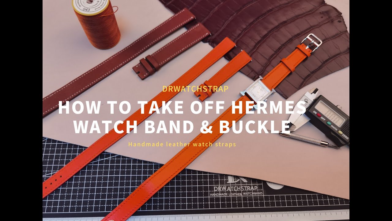 Custom leather band for Hermes watch Single wrap - Drwatchstrap