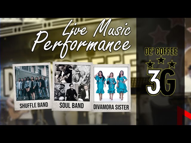 De' Coffee 3G live streaming Soul band, Shuffle band And Divamora Sister 26 Februari 2021. class=