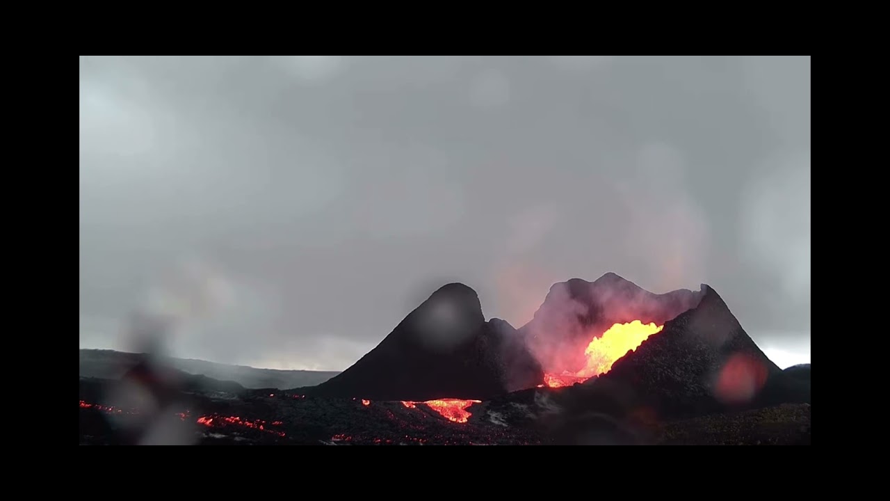 Icelandic Volcano Crater Collapse (FULL HD)