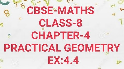 CBSE-MATHS|CLASS-8| CHAPTER-4|PRACTICAL GEOMETRY|EX:4.4 | in Malayalam| MJ ACADEMY|