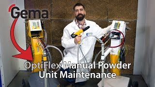 Maintenance Areas For Gema OptiFlex Manual Powder Coating Units