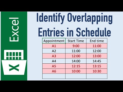 Excel tutorial to Identify Overlapping Time in a Schedule