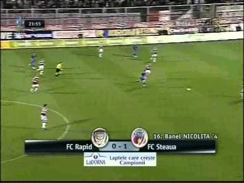 Meci întreg Cupa Uefa 2006 . Rapid - steaua 1-1 .repriza 1