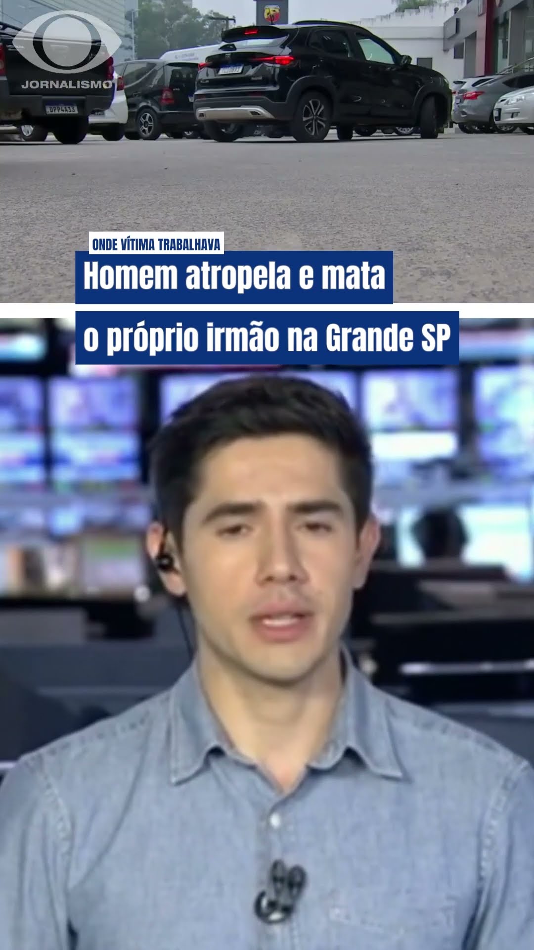 Homem atropela e mata o próprio irmão em estacionamento de concessionária #shorts