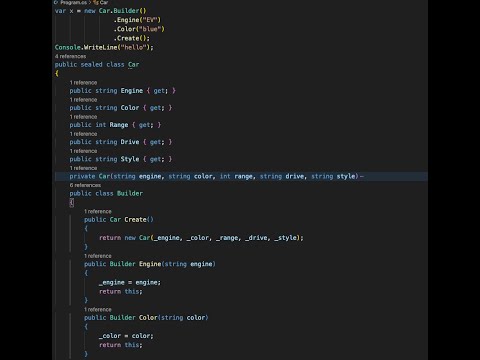 c# builder for too many optional constructor parameter in 3 min