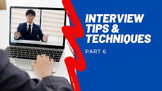 Interview techniques for the Anaesthesia training program - part 6