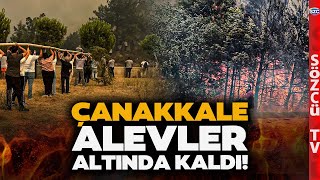 Çanakkaleyi Bir Anda Alevler Sardı Yangın Ormana Sıçradı Hastane Tahliye Ediliyor