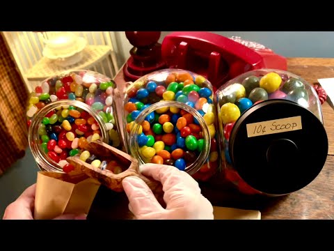 Gift Shop Role Play! (NO talking) Gift wrapping~Cash counting~Price tagging~Candy jars~Cards~ASMR