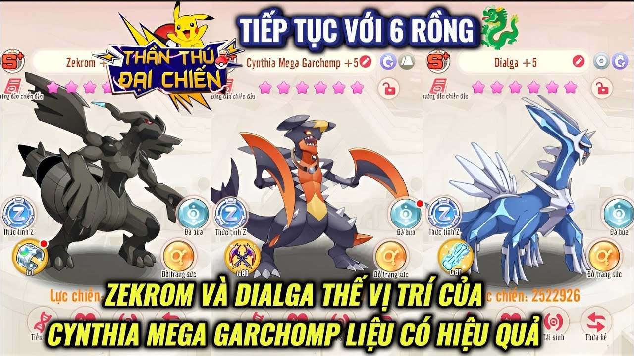 Thần Thú Đại Chiến - Tiếp tục với Team 6 Rồng | Liệu Zekrom hay Dialga ...