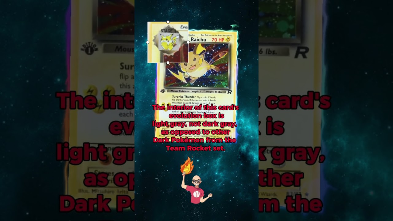 Pokémon Dark Raichu Card⚡️ 