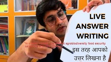 Live Answer Writing with Saurabh Pandey I L3 I Target mains 2023