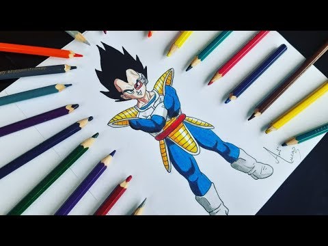 Como desenhar o VEGETA (Dragon Ball) passo a passo, fácil e rápido 