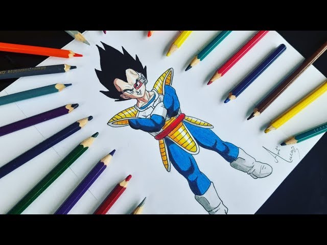 Como Desenhar o Vegeta SSJ Blue - Como desenhar anime - Bom Desenhista