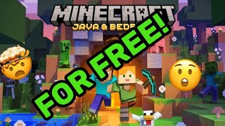 how to get minecraft java or bedrock for free!