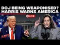 Harris LIVE | Harris Takes Aim at Trump Over DOJ Actions Against California Governor | US News LIVE